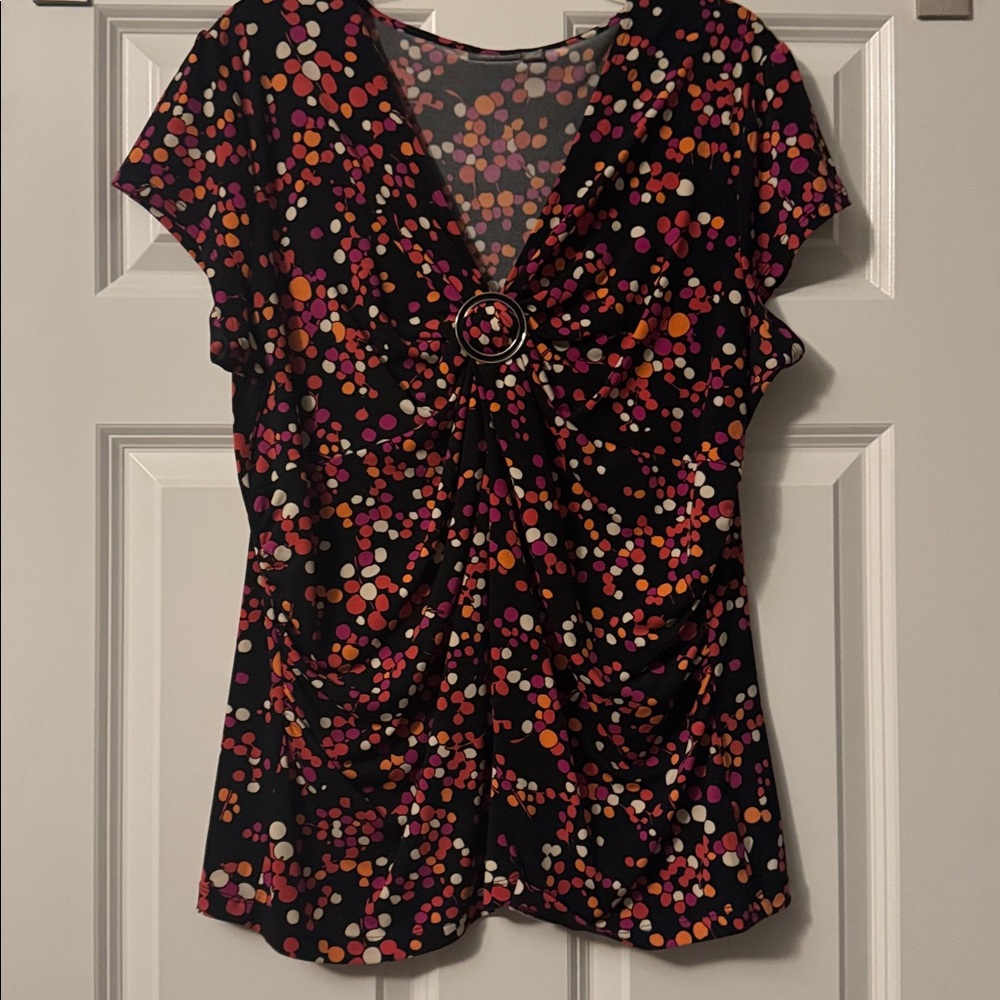 Apt. 9 Multicolor Polka Dot Top